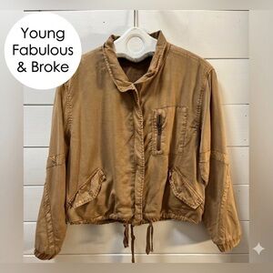 CAMEL TENCEL JACKET – YOUNG, FABULOUS & BROKE – size M